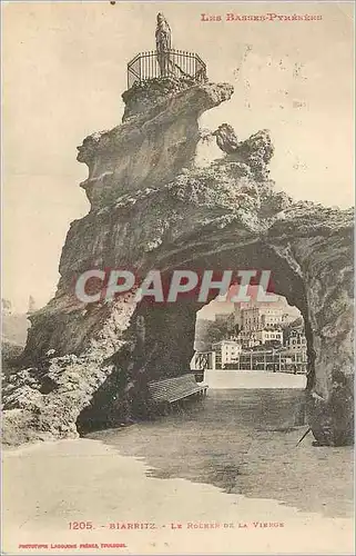 Ansichtskarte AK Biarritz Les Basses Pyrenees Le Rocher de la Vierge