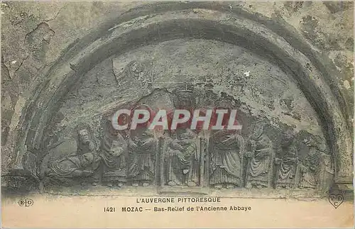 Cartes postales Mozac  L'Auvergne Pittoresque Bas Relief de l'Ancienne Abbaye