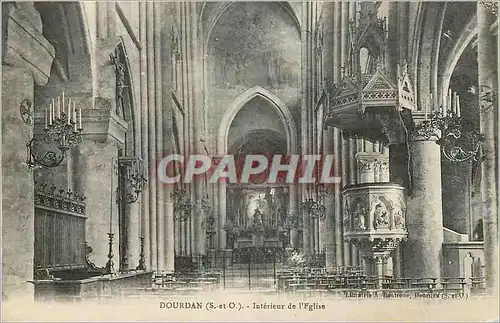 Ansichtskarte AK Dourdan (S et O) Interieur de l'Eglise