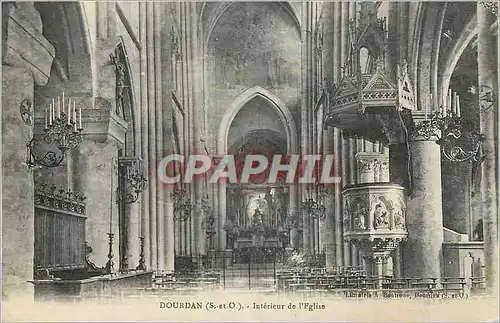 Cartes postales Dourdan (S et O) Interieur de l'Eglise