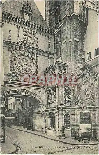 Cartes postales Rouen La Grosse Horloge