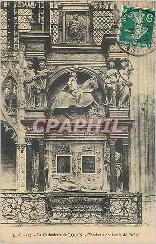Cartes postales La Cathedrale de Rouen Tombeau de LOuis de Breze