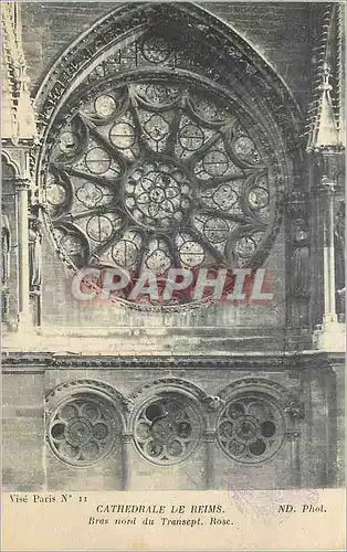 Ansichtskarte AK Cathedrale de Reims Bras Nord du Transept Rose