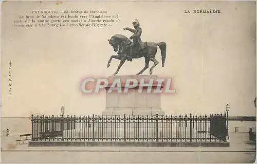 Ansichtskarte AK Cherbourg La Normandie Statue de Napoleon 1er