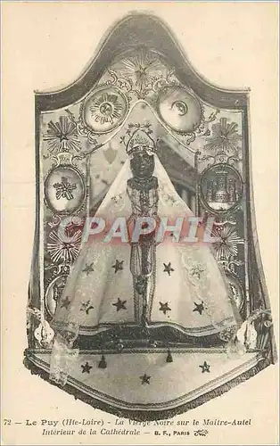 Cartes postales Le Puy (Hte Loire) La Vierge Noire sur le Maitre Autel Interieur de la Cathedrale