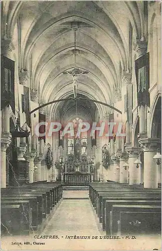 Cartes postales Clastres Interieur de l'Eglise