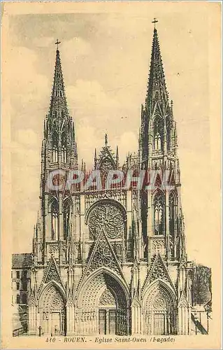 Cartes postales Rouen Eglise Saint Ouen (Facade)