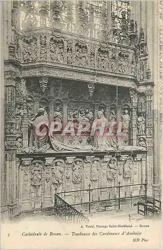 Ansichtskarte AK Cathedrale de Rouen Tombeaux des Cardinaux d'Amboise