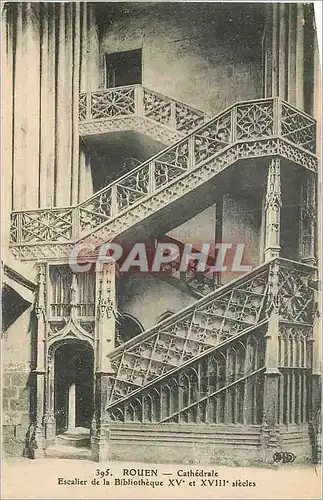 Ansichtskarte AK Rouen Cathedrale Escalier de la Bibliotheque XVe et XVIIIe Siecles