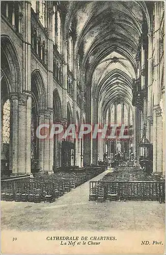Ansichtskarte AK Cathedrale de Chartres La Nef et le Choeur