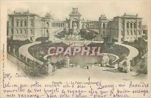 Cartes postales Marseille Palais Longchamp (carte 1900)