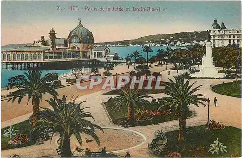 Cartes postales Nice Palais de la Jetee et Jardin Albert 1er