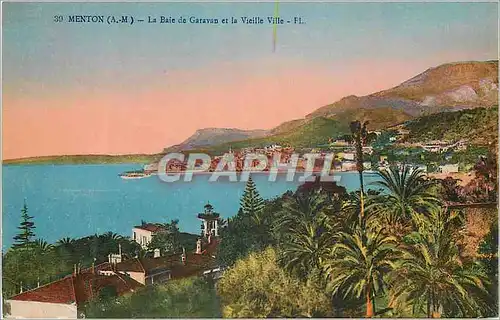 Cartes postales Menton (A M) La Baie de Garavan et la Vieille Ville