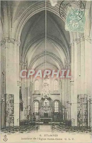 Cartes postales Etampes Interieur de l'Eglise Notre Dame