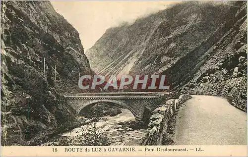 Cartes postales Route de Luz a Gavarnie Pont Desdouroucat