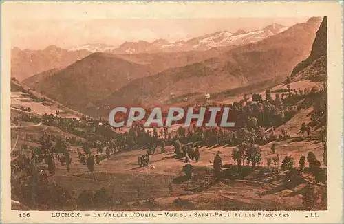 Cartes postales Luchon La Vallee d'Oueil Vue sur Saint Paul et les Pyrenees