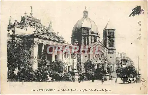 Cartes postales Strasbourg Palais de Justice Eglise Saint Pierre de Jeune