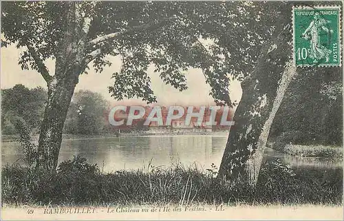 Cartes postales Rambouillet Le Chateau vu de l'Ile des Festins