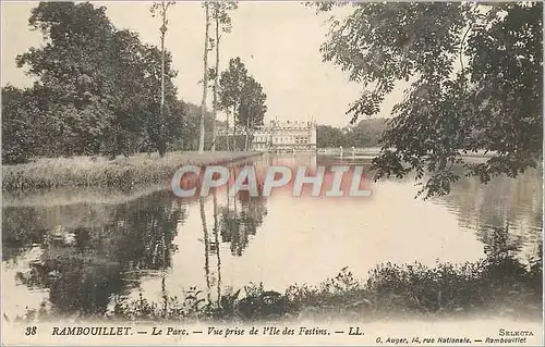 Ansichtskarte AK Rambouillet Le Parc Vue prise de l'Ile des Festins