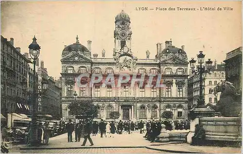 Cartes postales Lyon Place des Terreaux L'Hotel de Ville