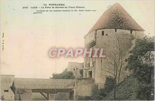 Ansichtskarte AK Caen La Normandie La Porte de Secours du Vieux Chateau