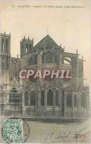 Cartes postales Mantes Abside de Notre Dame (Cote Meridional)