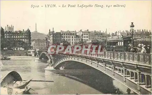 Ansichtskarte AK Lyon Le Pont Lafayette (Long 241 metres) Tramway