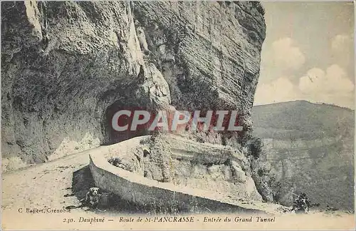 Ansichtskarte AK Dauphine Route de St l'Ancrasse Entree du Grand Tunnel