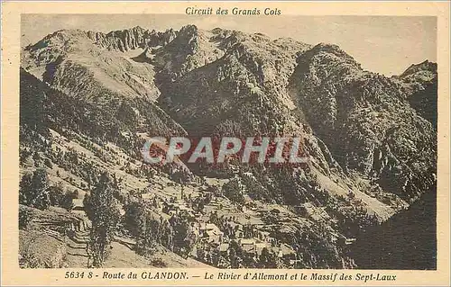 Cartes postales Route du Glandon le Rivier d'Allemont et le Massif des Sept Laux