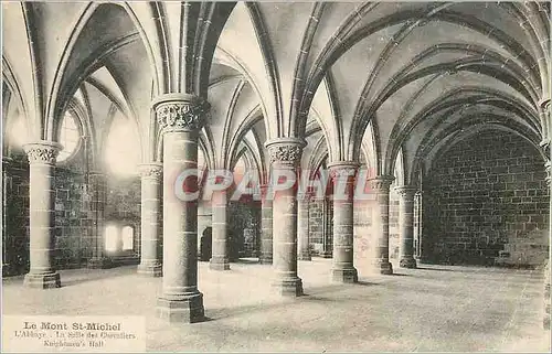Cartes postales Le Mont Saint Michel l'Abbaye la Salle des Chevaliers