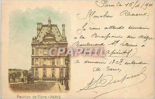 Cartes postales Pavillon de Flore Paris (carte 1900)