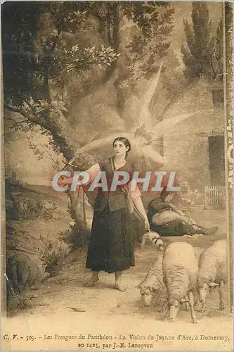 Cartes postales Les Fresgues du Pantheon La Vision de Jeanne d'Arc a Domermy