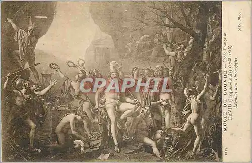 Cartes postales Musee du Louvre Ecole Francaise David (Jaques Louis) Leonidas aux Thermopyles