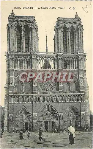 Cartes postales Paris L'Eglise Notre Dame