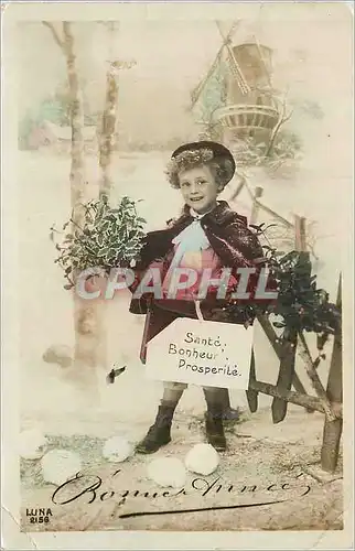 Cartes postales Bonne Annee Moulin