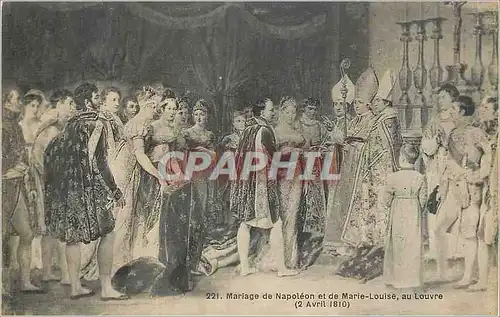 Ansichtskarte AK Mariage de Napoleon et de Marie Louise au Louvre (2 Avril 1810)