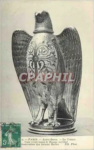 Cartes postales Paris Notre Dame Le Tresor Vase Renfermant le Baume servant a la consecration des Saintes Huiles