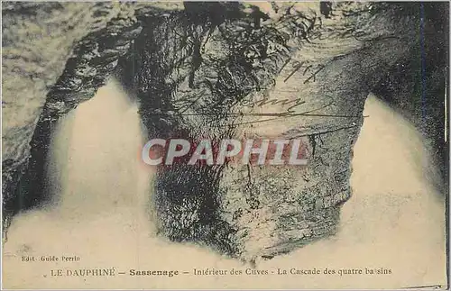 Ansichtskarte AK Le Dauphine Sassenage Interieur des Cuves La Cascade des Quatre Bassins