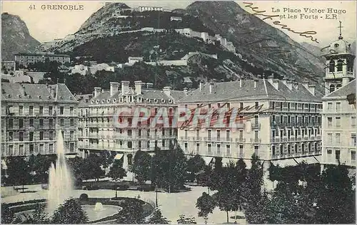 Ansichtskarte AK Grenoble La Place Victor Hugo et les Forts