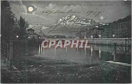 Cartes postales Grenoble Clair de Lune et le Moucherotte