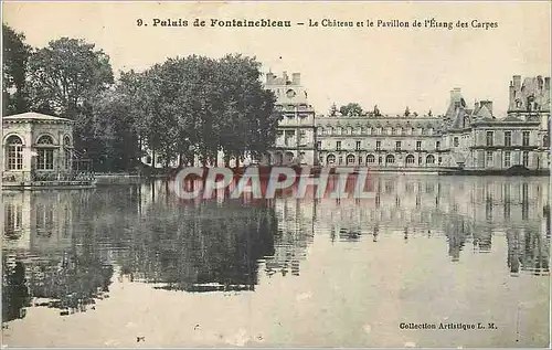 Ansichtskarte AK Palais de Fontainebleau Le Chateau et le Pavillon de l'Etang des Carpes