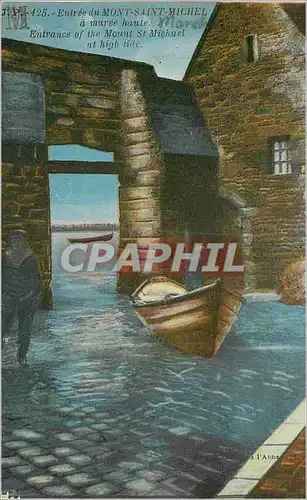 Cartes postales Entree du Mont Saint Michel a Maree Haute