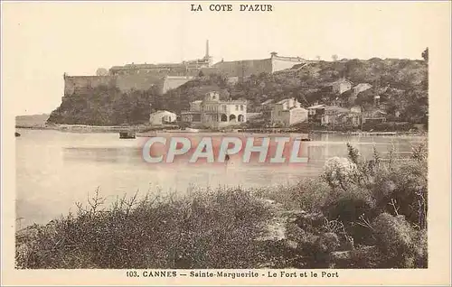 Cartes postales Cannes Cote d'Azur Sainte Marguerite Le Fort et le Port