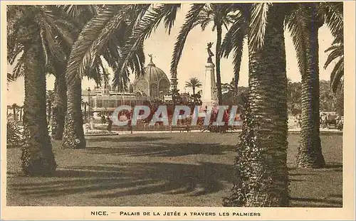 Cartes postales Nice Palais de la Jetee a Travers les Palmiers