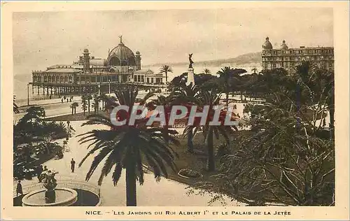 Ansichtskarte AK Nice Les Jardins du Roi Albert Ier et le Palais de la Jetee