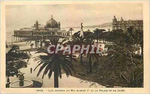 Cartes postales Nice Les Jardins du Roi Albert Ier et le Palais de la Jetee