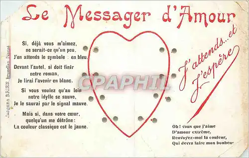 Cartes postales Le Messager d'Amour