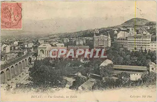 Cartes postales Royat Vue Generale Les Hotels