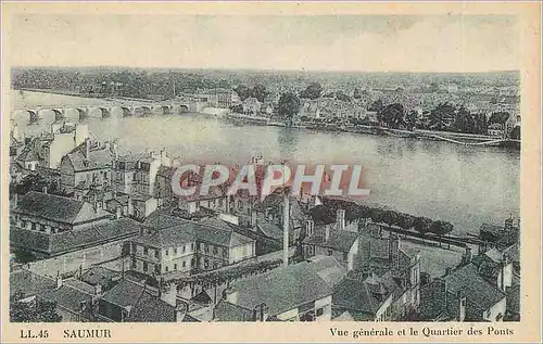 Ansichtskarte AK Saumur Vue Generale et le Quartier des Ponts