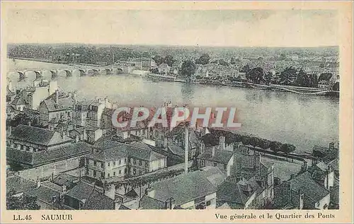 Cartes postales Saumur Vue Generale et le Quartier des Ponts